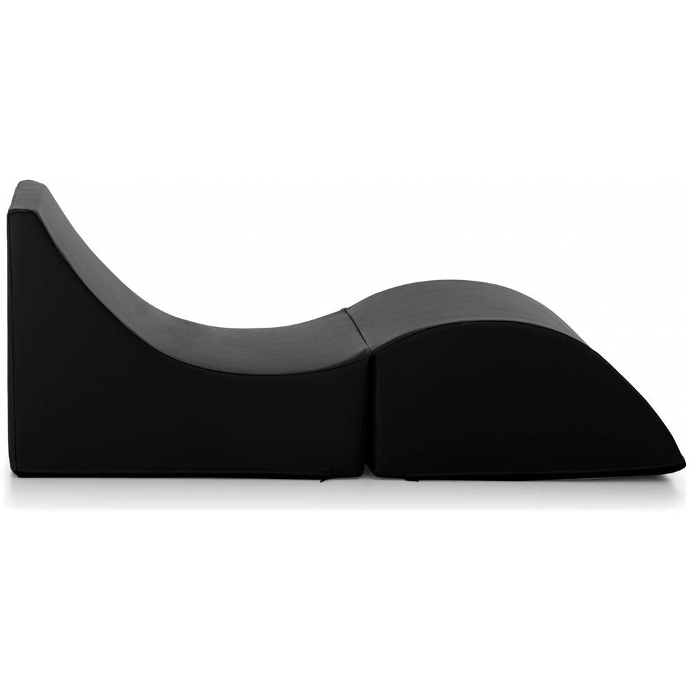 Letto Pieghevole Andreina, Pouf Trasformabile In Letto Singolo, 100% Made In Italy, Pouf Trasformabile In Una Chaise Longue In Ecopelle, Cm 130x50h50, Nero - Foto 4