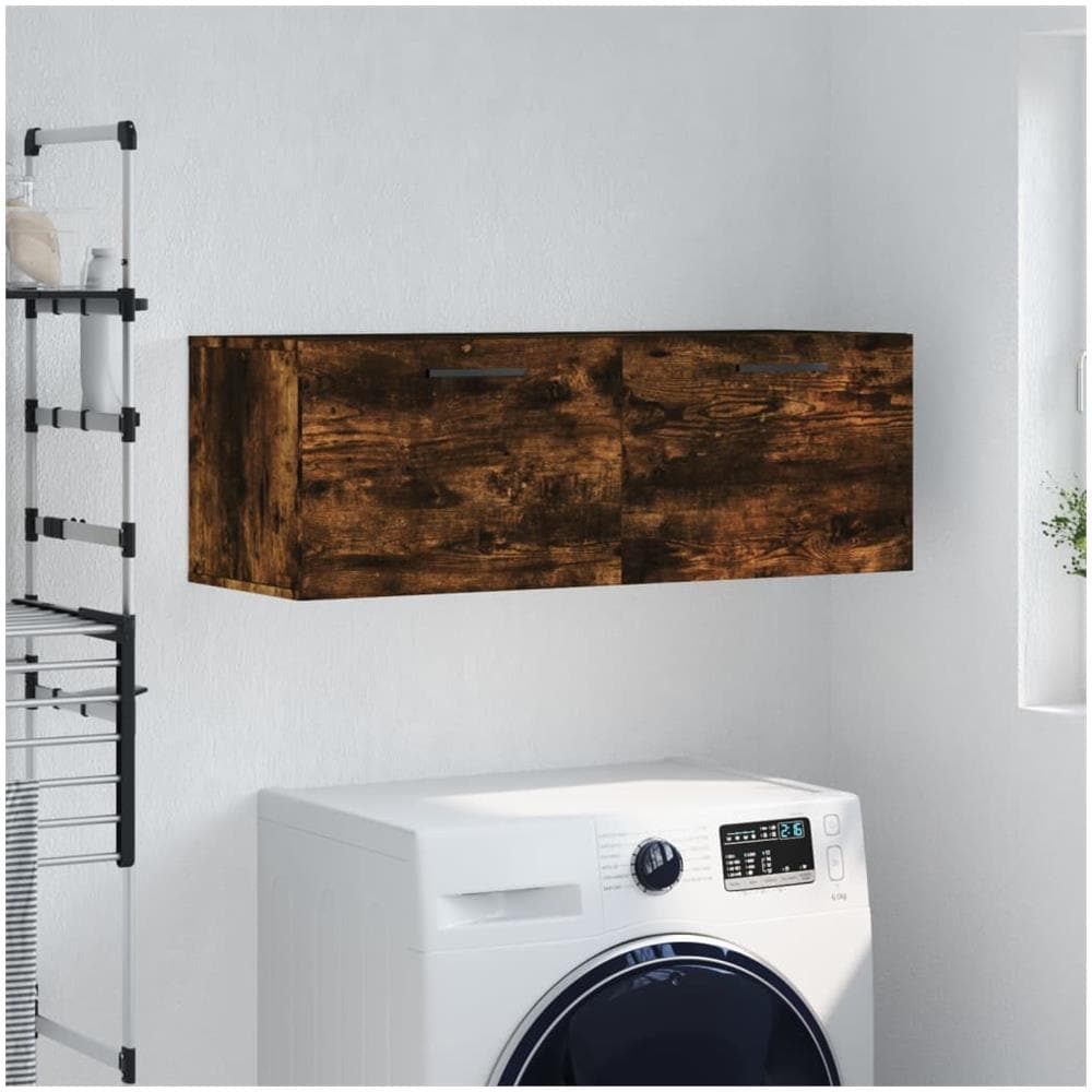 Mobile A Parete Rovere Fumo 100x36,5x35 Cm In Legno Multistrato - Foto 1