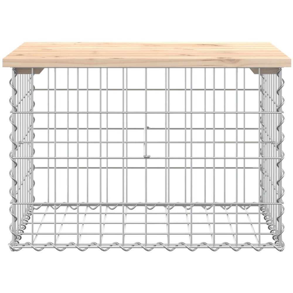 Panca Giardino Design Gabbione 63x44x42 cm Legno Massello Pino - Foto 3