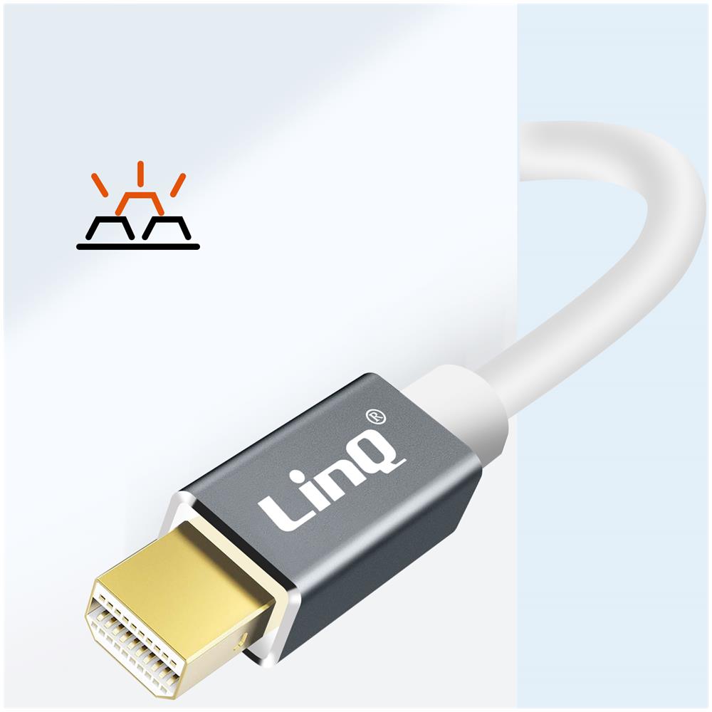 Cavo Video Mini Displayport Maschio A Mini Displayport Maschio 1,8m, Bianco - Foto 5