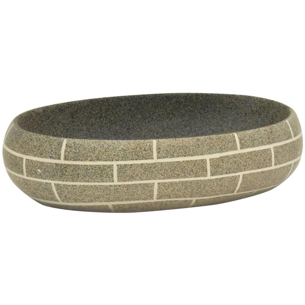 Lavabo Da Appoggio Multicolore Ovale 59x40x15 Cm Ceramica - Foto 2