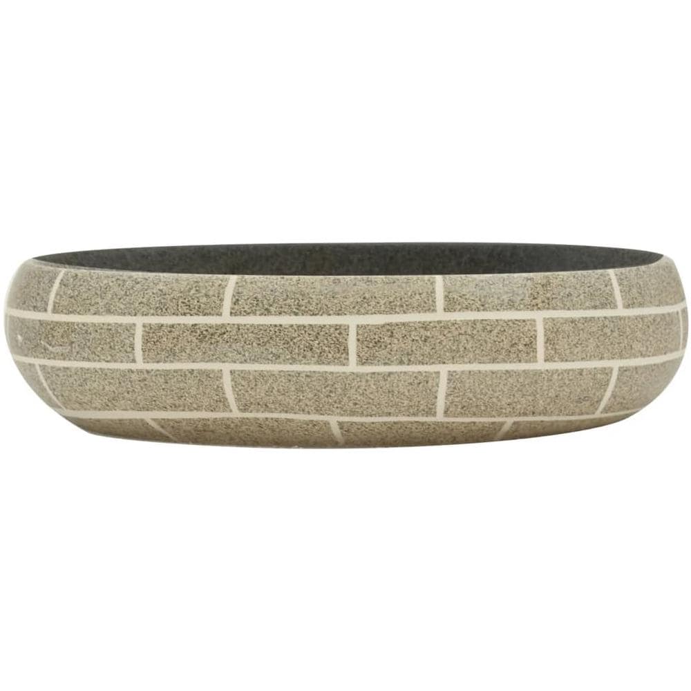 Lavabo Da Appoggio Multicolore Ovale 59x40x15 Cm Ceramica - Foto 3