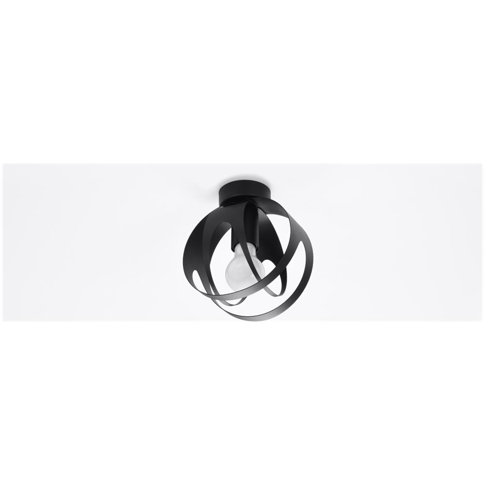 Lampada Da Soffitto Tulos Nero Sl. 1086 - Moderno Lampade Da Soffitto Nero 21x16x16 Cm - Foto 2