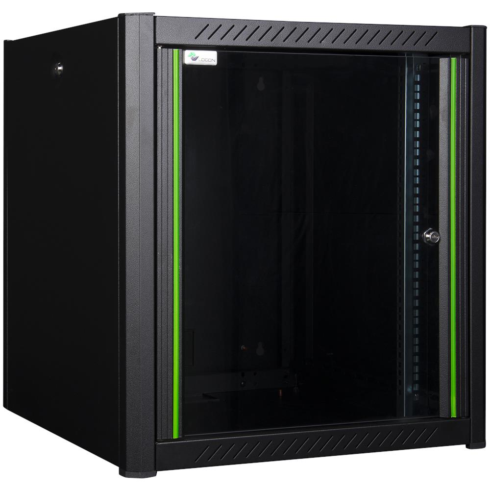 Armadio Rack 19'' RWP12U56BL a muro 12 unità sezione unica prof 600mm Nero - Foto 1