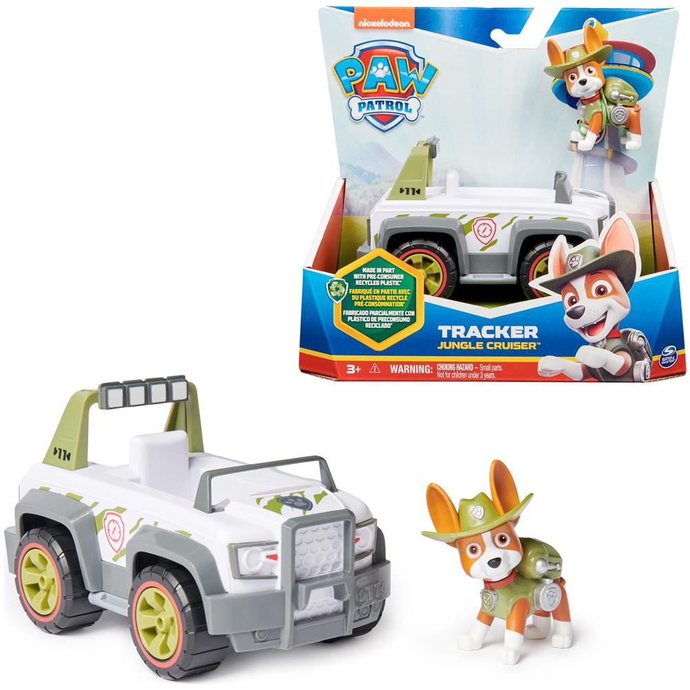 PAW Patrol, Veicolo Jungle Cruiser di Tracker, Veicolo e Personaggio Tracker, Giochi Bambini, 3+ anni - Foto 1