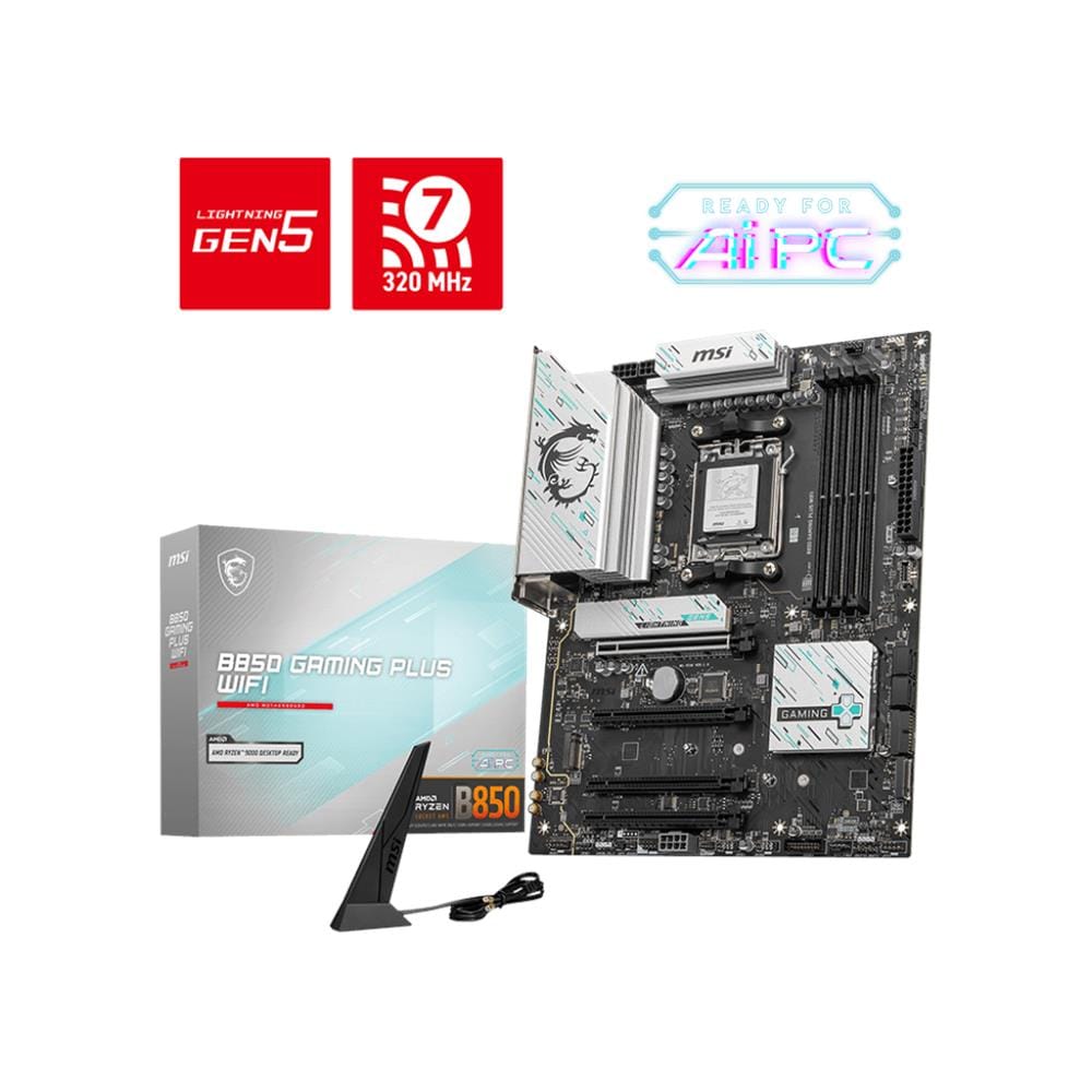 B850 Gaming Plus Wi-Fi AMD B850 4*DDR5 3*M. 2 4*SataIII AM5 DisplayPort ATX - Foto 1
