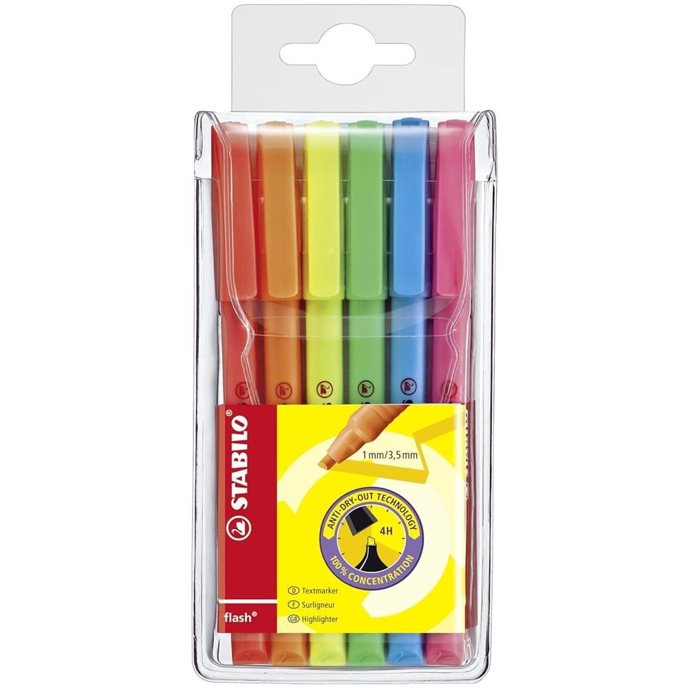 flash - Evidenziatore - Astuccio da 6 - Colori assortiti - Foto 1