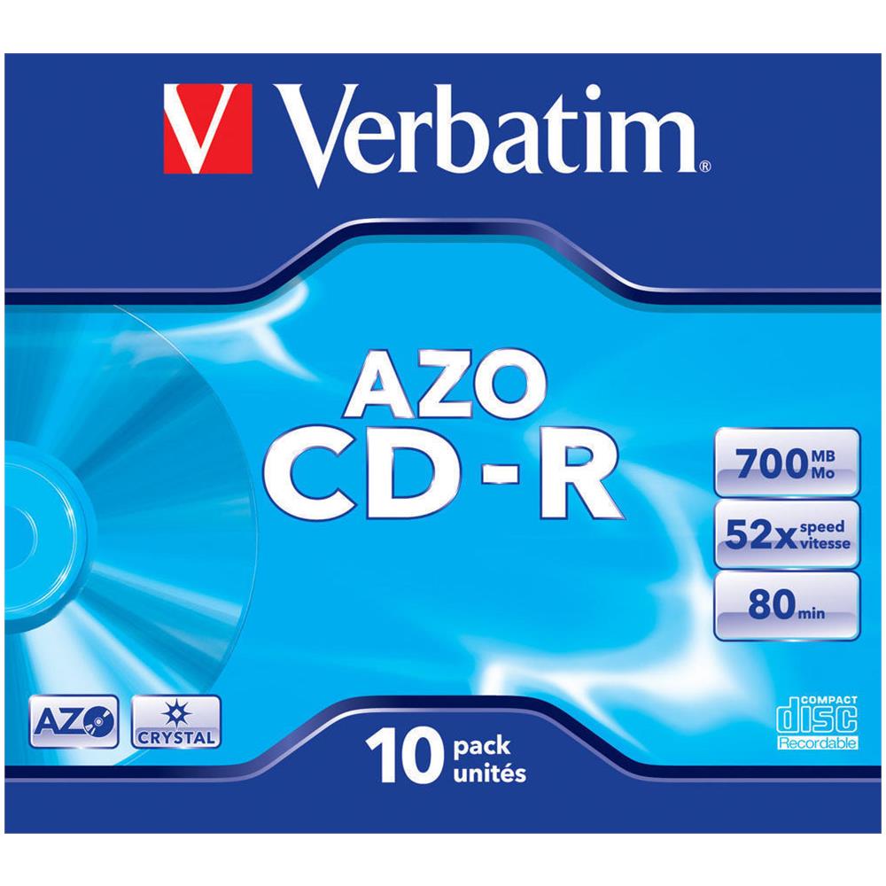 CD-R Super AZO 52x 700MB Confezione 10 pezzi - Superficie Serigrafata Crystal - Foto 2