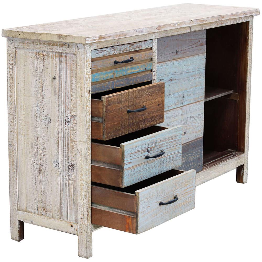 Colorwood - Credenza Quattro Cassetti In Legno Colorato - Foto 2