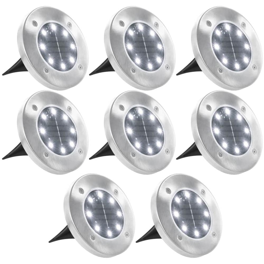 Lampade Solari Da Terra 8 Pz Luci A Led Bianche - Foto 1