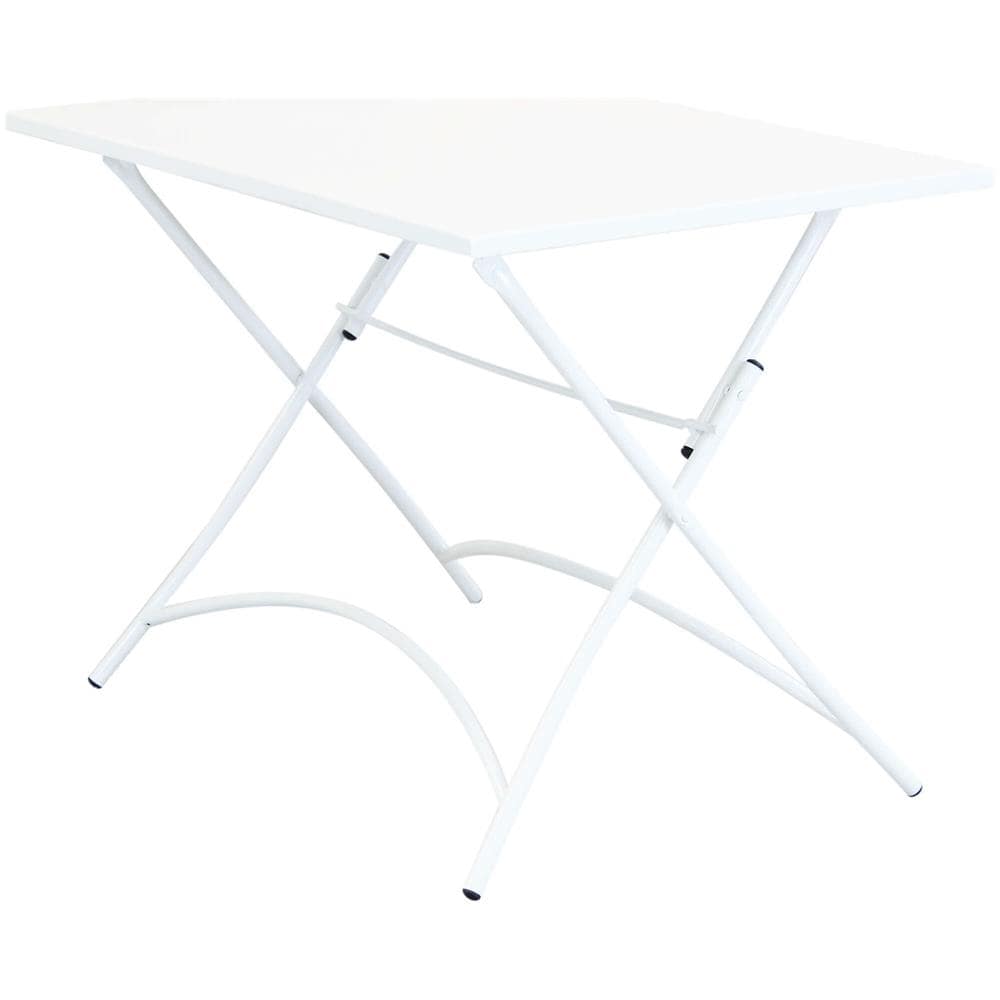 Romanus - Set Tavolo Da Giardino Pieghevole Salvaspazio 110 X 70 Compreso Di 4 Poltrone In Ferro - Foto 4