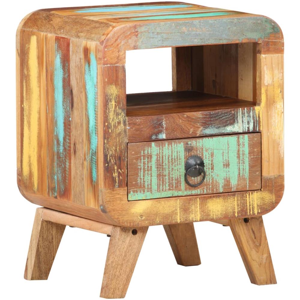 Comodino 30x30x41 Cm In Legno Massello Di Recupero - Foto 1