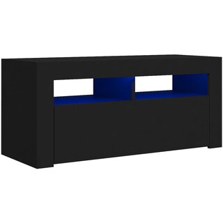 VidaXL Mobile Porta TV Con LED RGB – 90x35x40 Cm, Nero, Multistrato Resistente