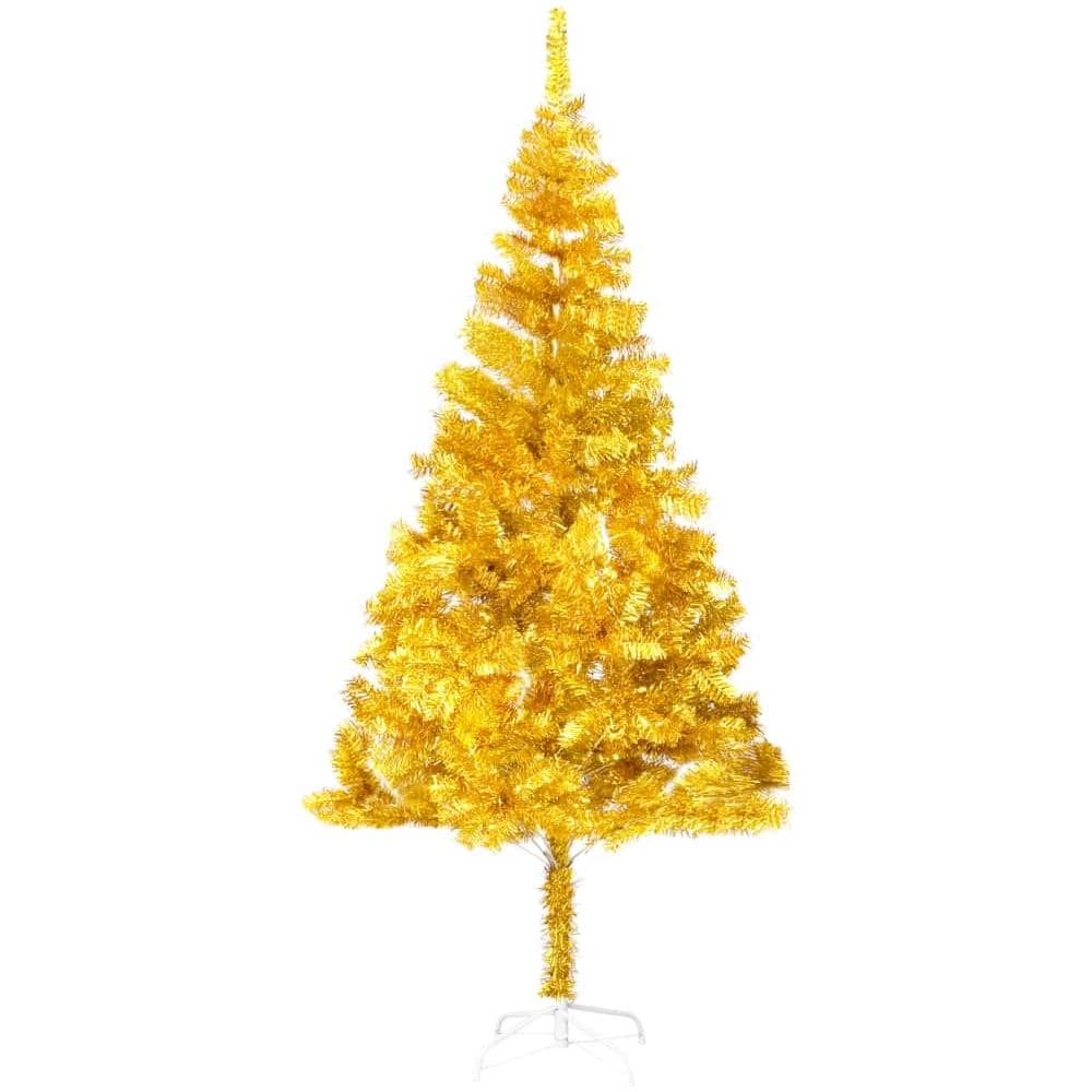 Set Albero Natale Artificiale con LED Palline Oro 210 cm PET - Foto 2