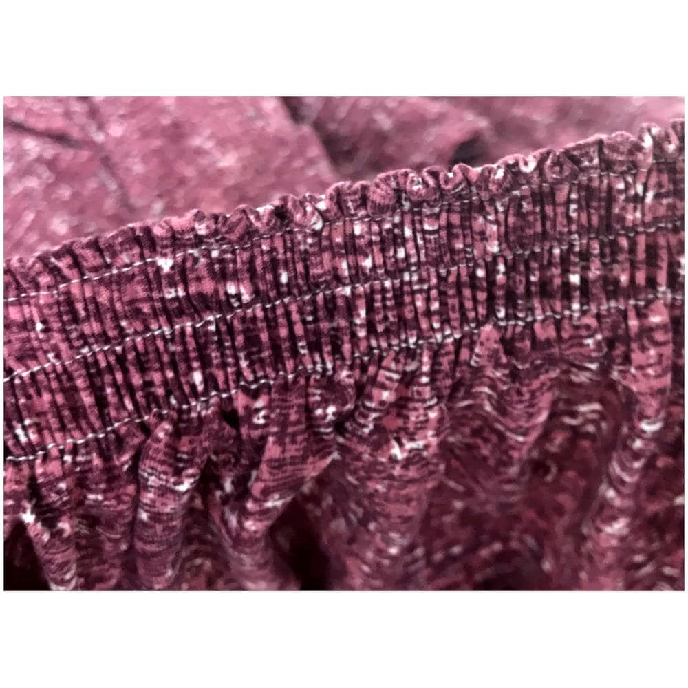 Copridivano Antimacchia Elasticizzato Divano Penisola Angolare Componibile Fantasy 2 Posti Bordeaux - Foto 2