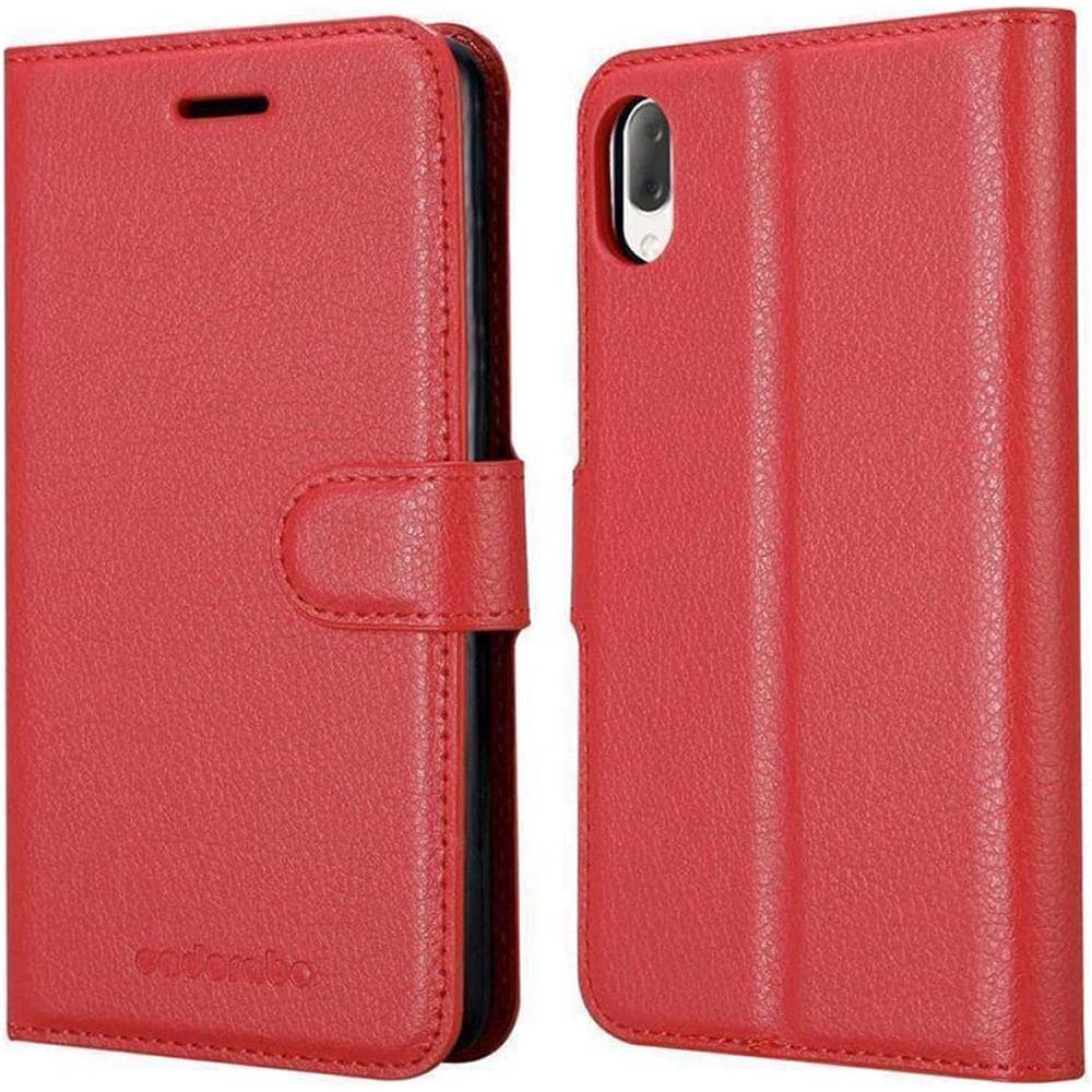 Custodia Compatibile Con Sony Xperia L3 In Rosso Carminio - Coperchio Protettiva Con Chiusura Magnetica, Funzione Stand E Tasca Per Le Carte - Foto 8