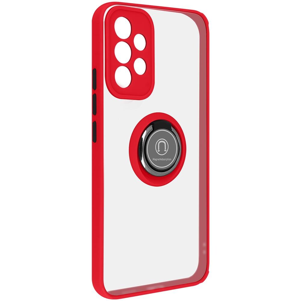 Cover Samsung Galaxy A53 5g Bimateria Anello Metallico Supporto Rossa - Foto 5