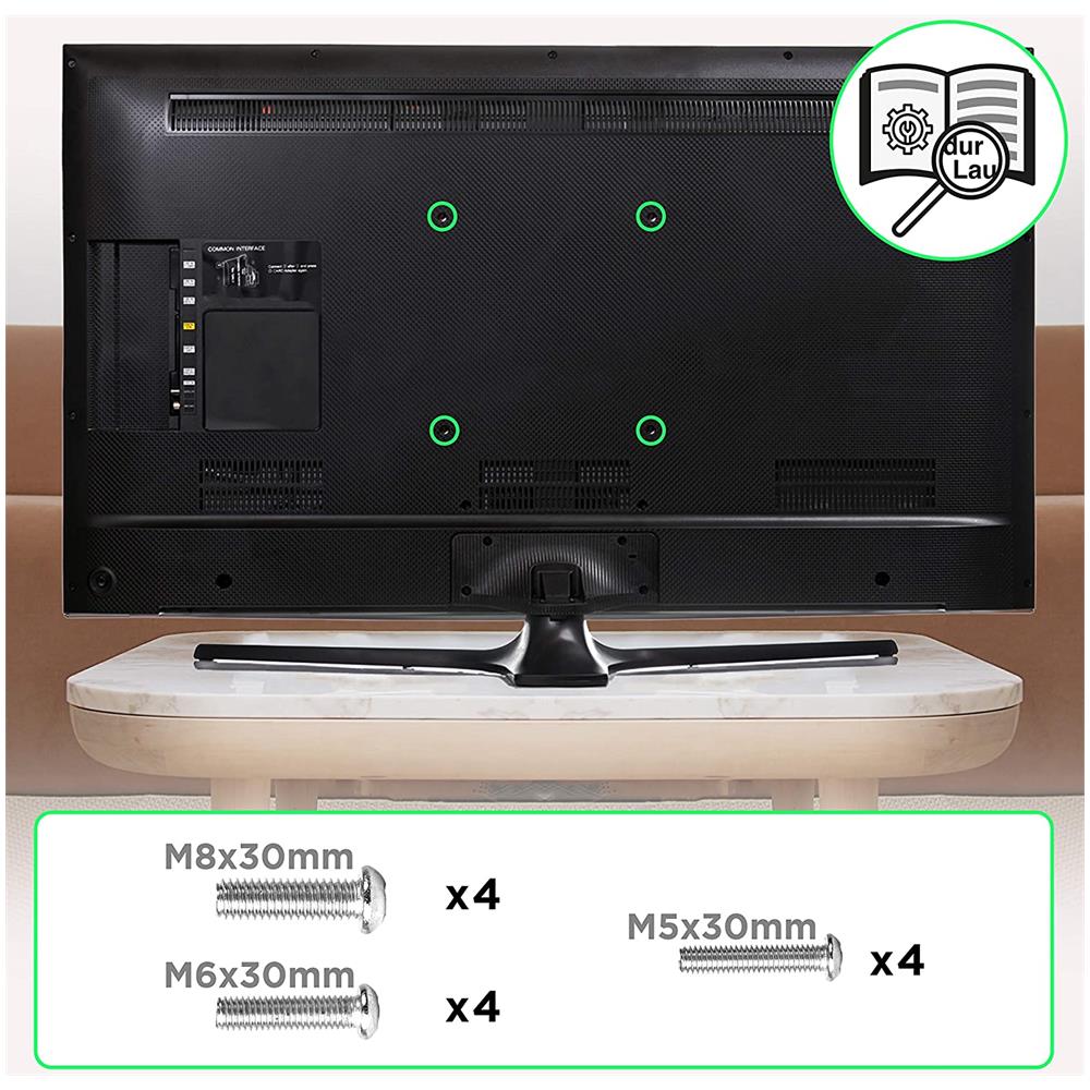 Tvb123m Supporto Staffa Tv Monitor 32""-60"" Da Parete In Acciaio Regolabile Inclinabile Per Schermi Lcd Vesa Max 600x400 - Foto 6