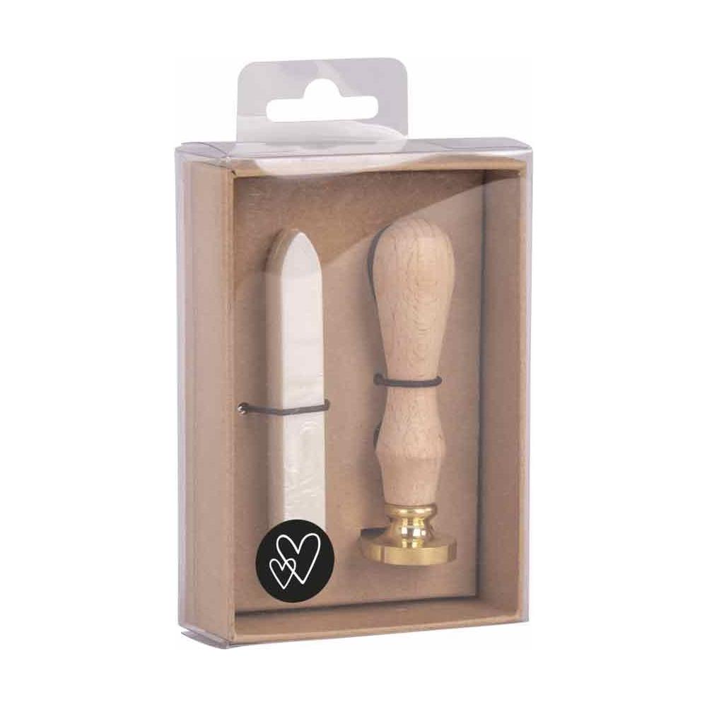 Kit Di Timbri In Cera A Forma Di Cuore - Foto 1