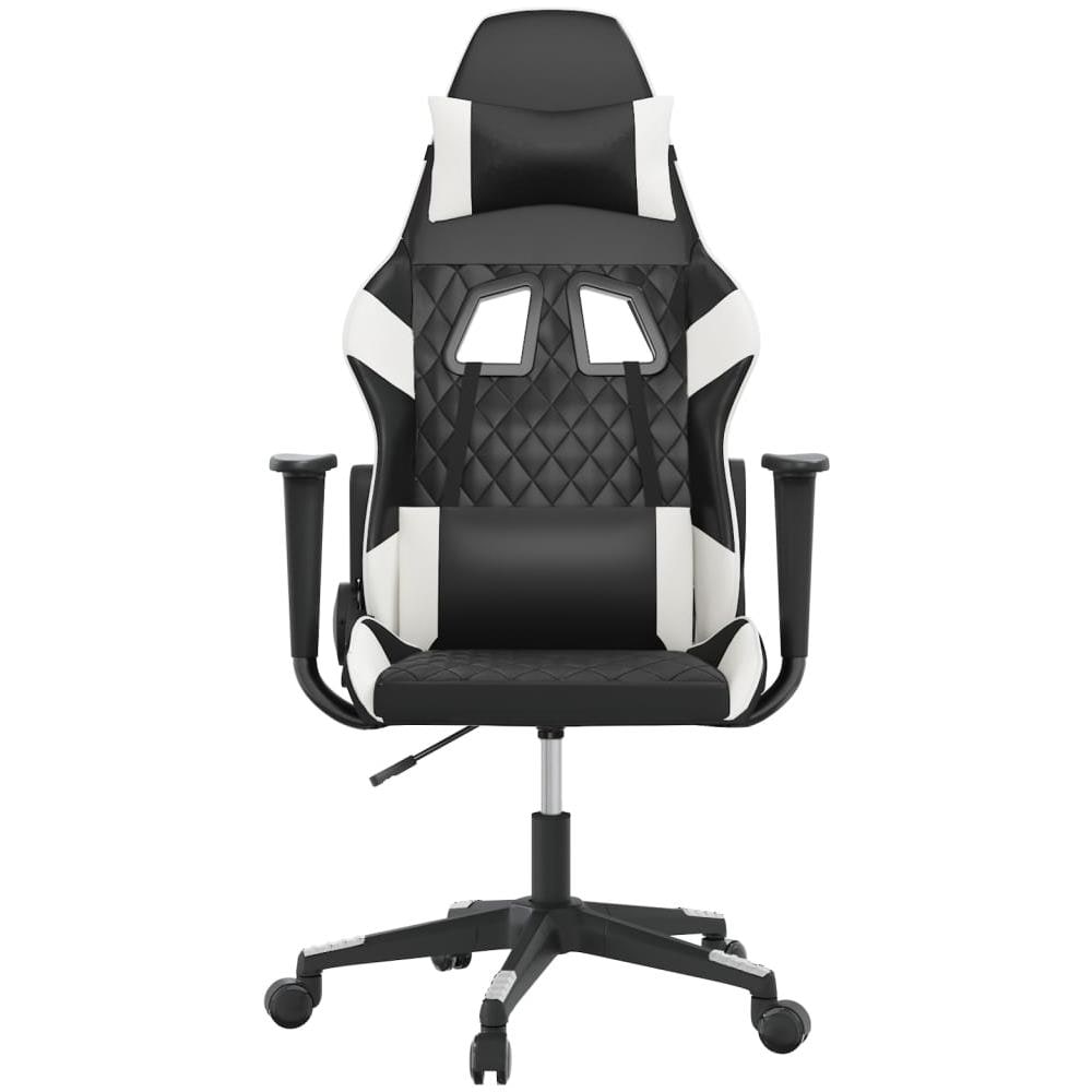 Sedia Da Gaming Massaggiante Nera E Bianca In Similpelle - Foto 3