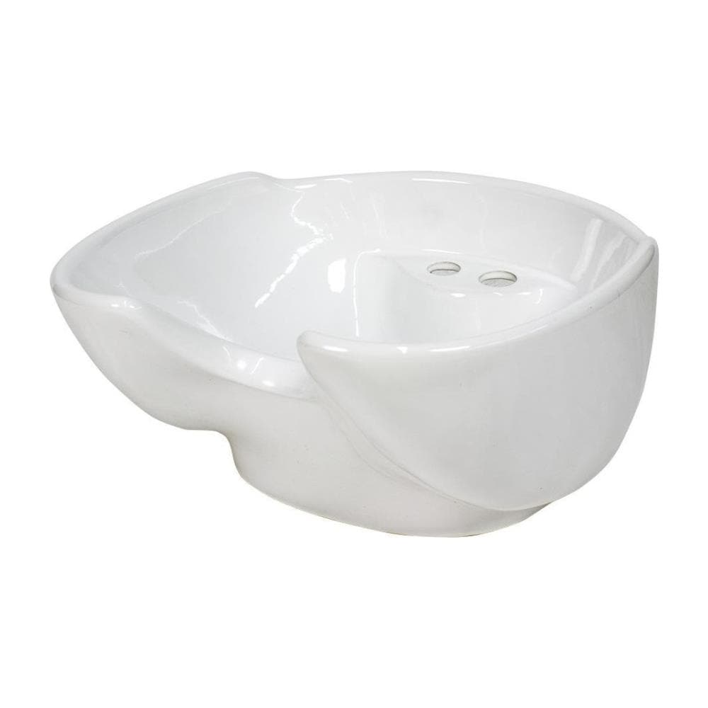 Vasca Lavabo In Ceramica Per Il Lavatesta Da Parrucchiere Barbiere Bianca - Foto 1