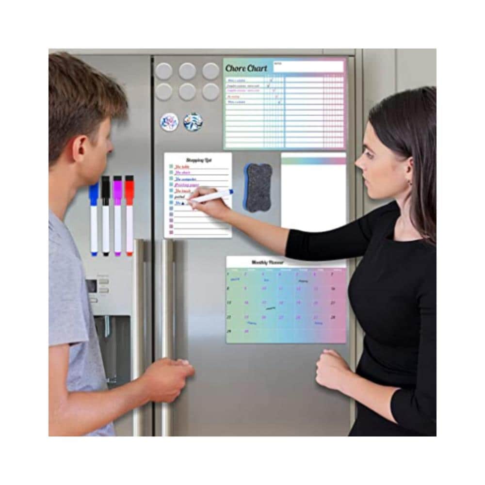 Set Con Lavagna Magnetica, Lavagnetta, Penne E Magneti Multicolor - Foto 2