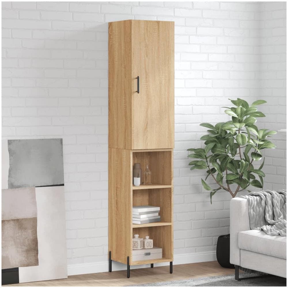 Credenza Rovere Sonoma 34,5x34x180 Cm In Legno Multistrato - Foto 1