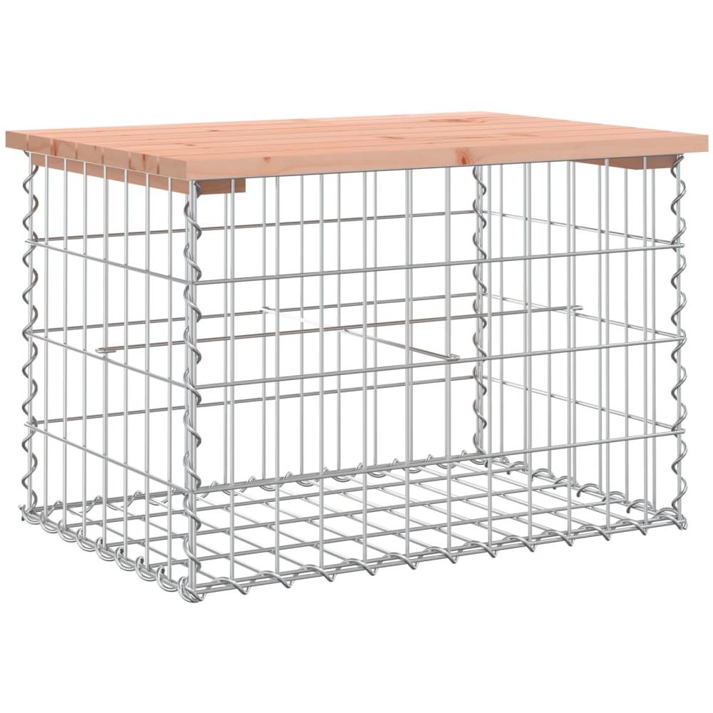Panca da Giardino Design Gabbione 63x44x42 cm Massello Douglas - Foto 2