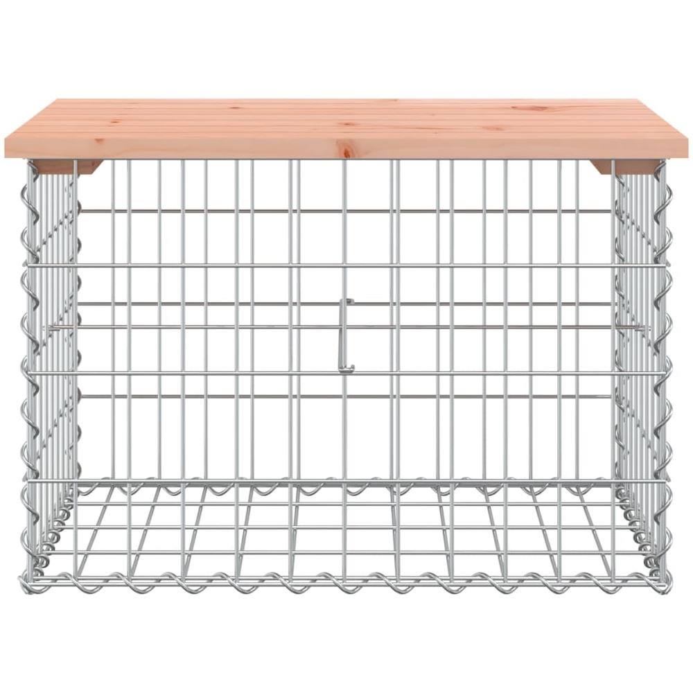Panca da Giardino Design Gabbione 63x44x42 cm Massello Douglas - Foto 3