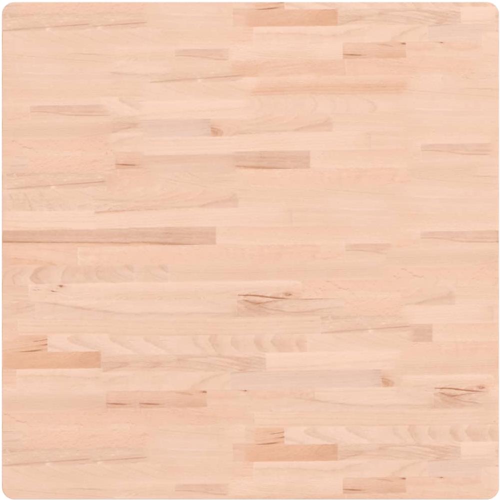 Piano Per Tavolo 80x80x2,5 Cm Quadrato Legno Massello Di Faggio - Foto 2