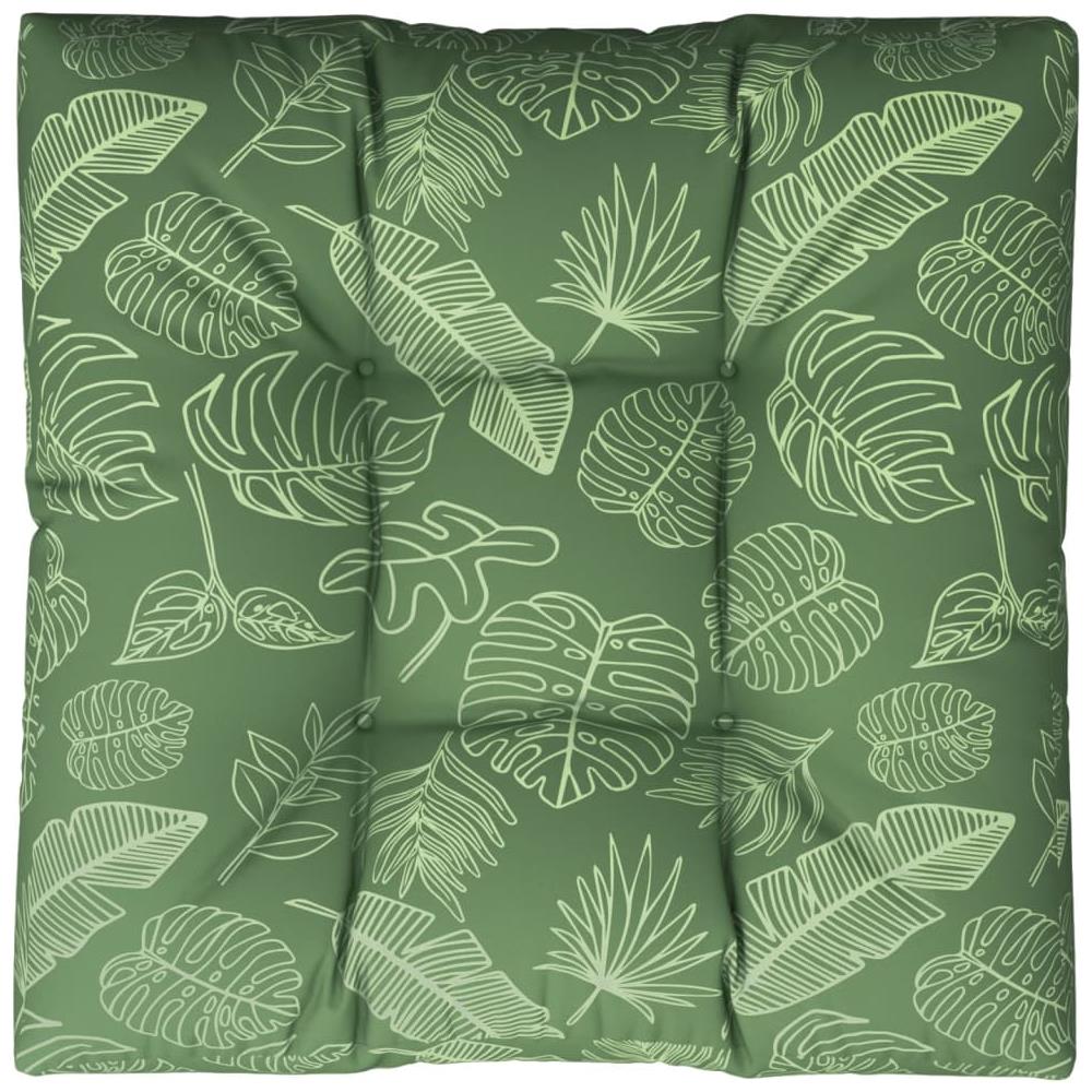 Cuscino Per Pallet Con Motivo A Foglie 70x70x12 Cm In Tessuto - Foto 2