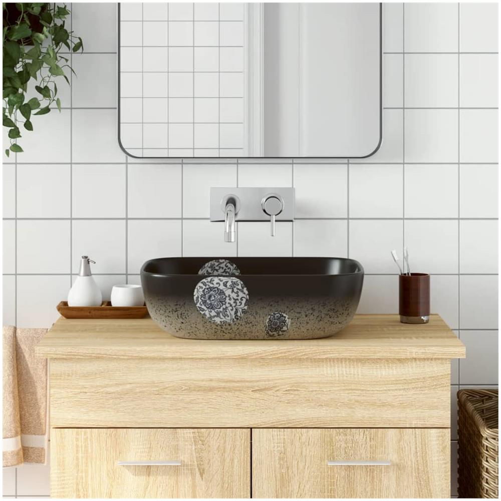 Lavabo Appoggio Multicolore Rettangolare 48x37,5x13,5 Ceramica - Foto 1