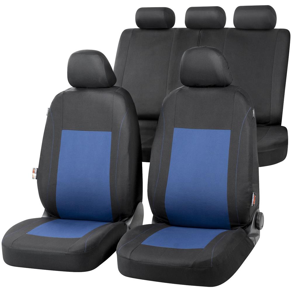 Coprisedili Auto Sandray Blu-nero Set Completo - Foto 1