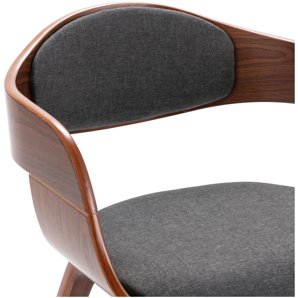 Sedie Da Pranzo 4 Pz In Legno Piegato E Tessuto Grigio - Foto 8