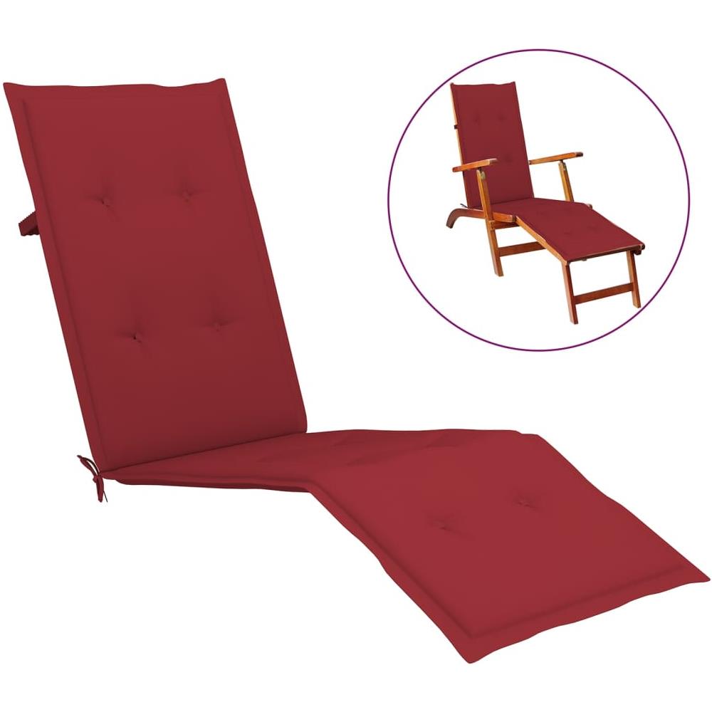 Cuscino Per Sdraio Rosso Vino (75+105) x50x4 Cm - Foto 1