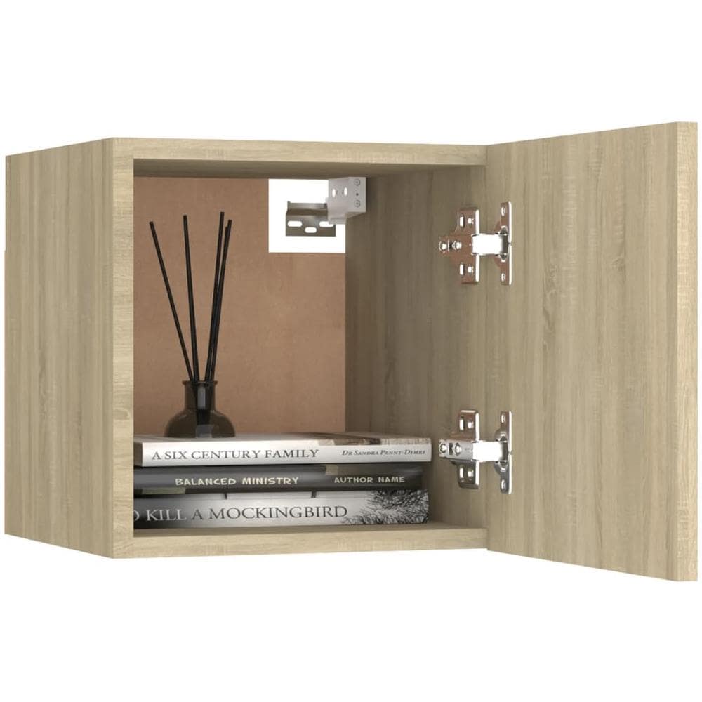 Comodino Rovere Sonoma 30,5x30x30 cm in Truciolato - Foto 3