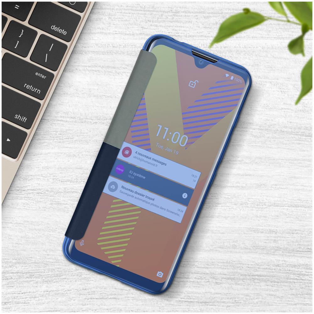 Custodia Wiko Y62 E Y62 Plus Finestra Intelligente Wiko Easy Folio Night Blue - Foto 5