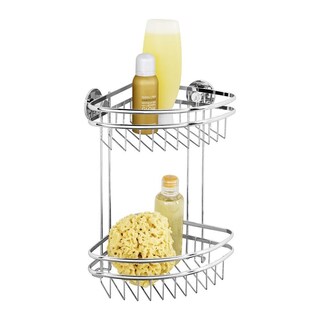 Porta Spazzole Per Capelli Wenko Cali Express-Loc – Fissaggio A Incollaggio Senza Trapano, Acciaio Inox 22x16x7.5 Cm