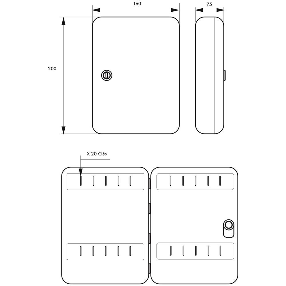 Armadietto Per Chiavi Kibox, Serratura A Camme, Capacità 20 Chiavi - - Foto 2