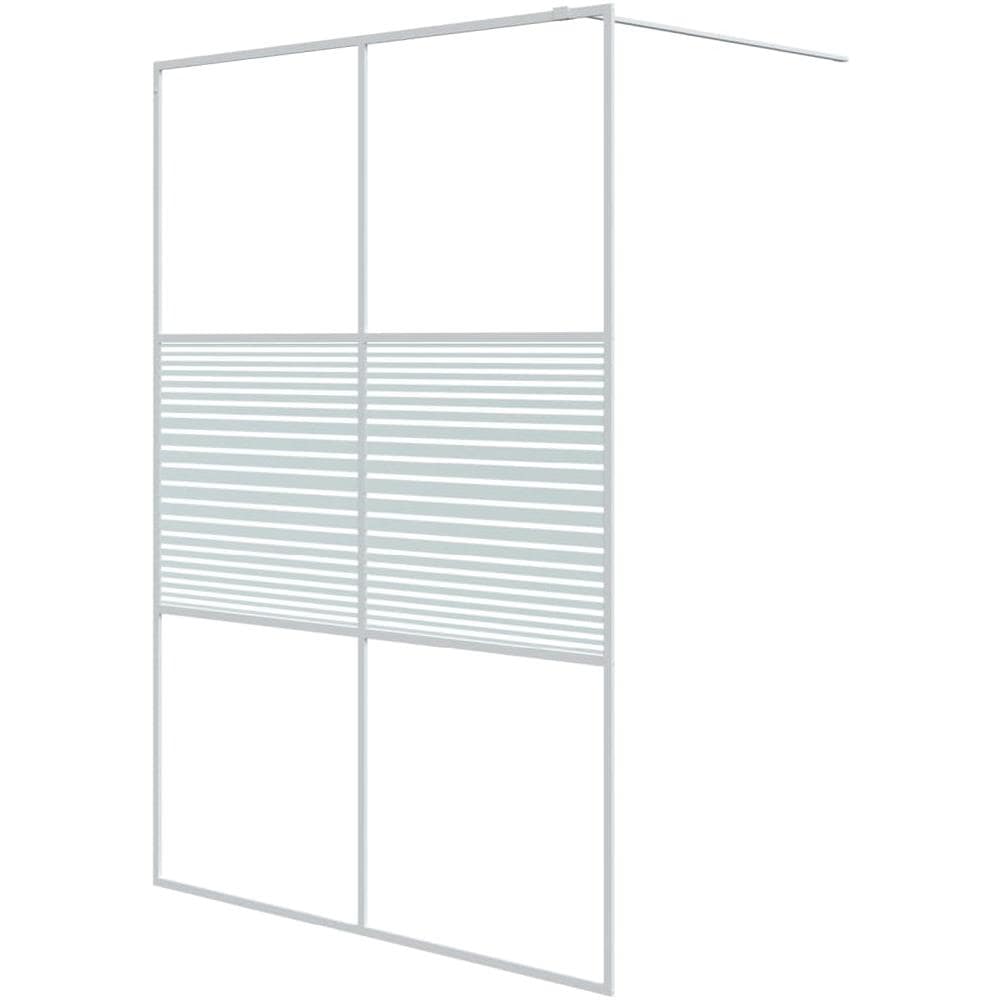 Parete Doccia Walk In Bianca 140x195 Cm Vetro Trasparente Esg - Foto 2