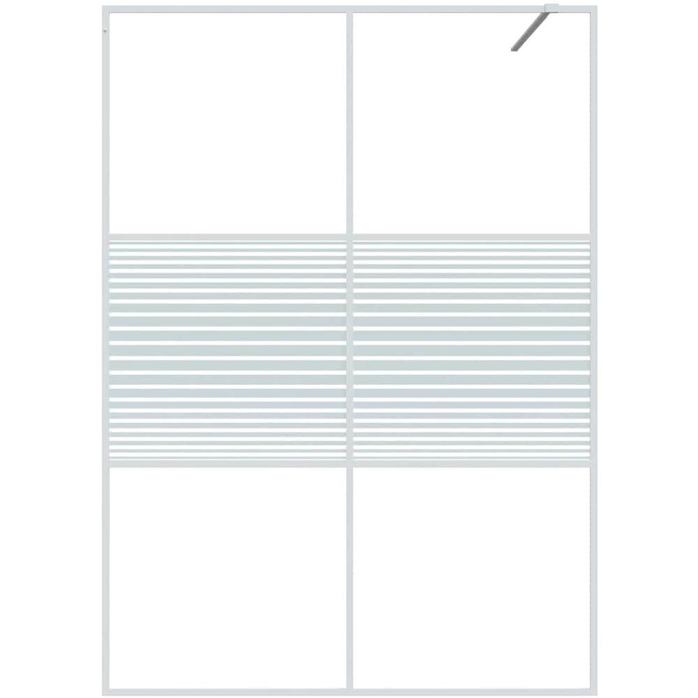 Parete Doccia Walk In Bianca 140x195 Cm Vetro Trasparente Esg - Foto 3