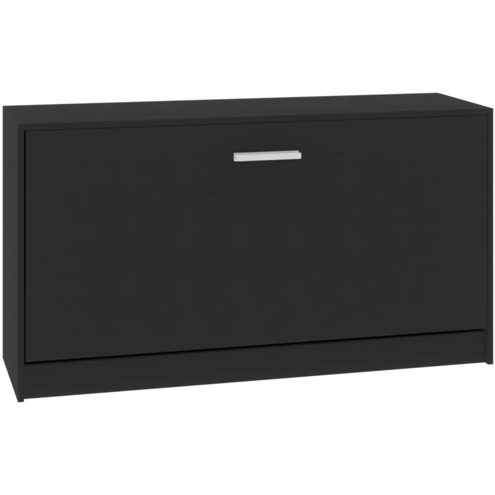 Scarpiera Nera 80x24x45 Cm In Legno Multistrato - Foto 2
