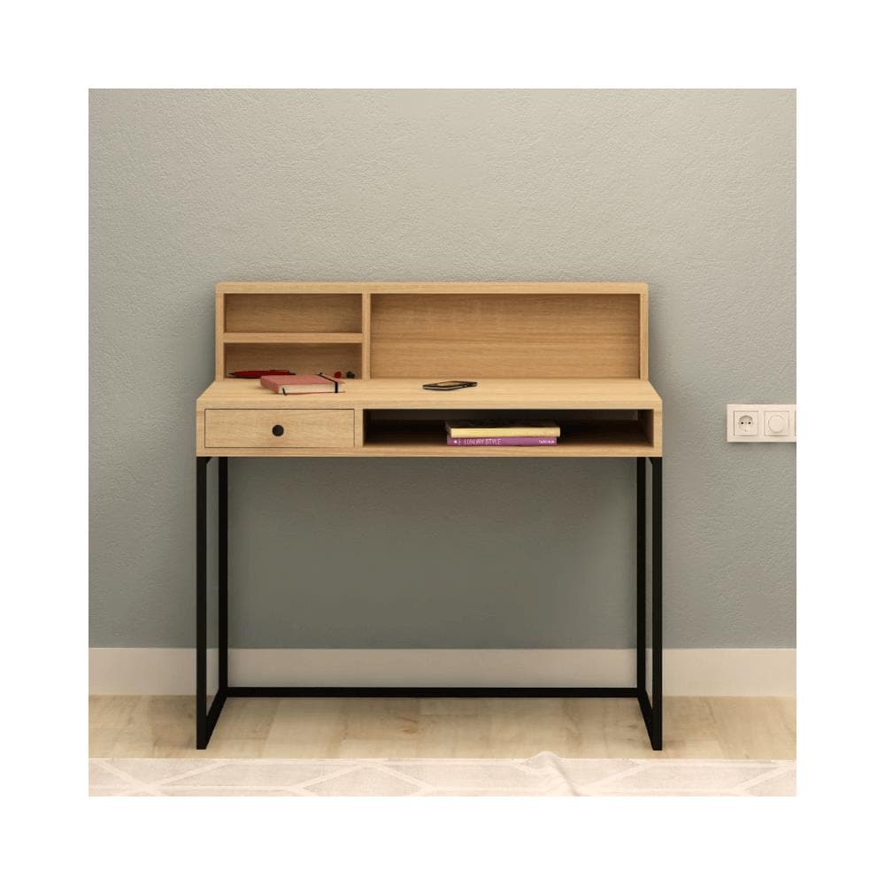 Scrivania Rovere Nero Con Cassetto Nasus - Foto 1