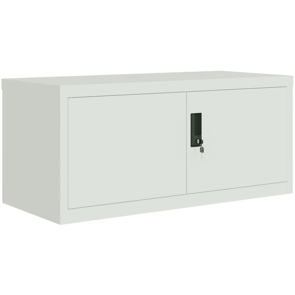 Armadio Classificatore Grigio Chiaro 90x40x145 Cm In Acciaio - Foto 3
