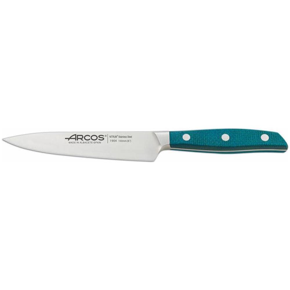 Coltello Da Cucina Brooklyn - Coltello Da Cucina A Lama Larga, A Lama Liscia, Stabile E Resistente. Coltello Multiuso Per Uso Professionale E Domestico, Che Pulisce, Taglia E Sminuzza Le Verdure. - Foto 1