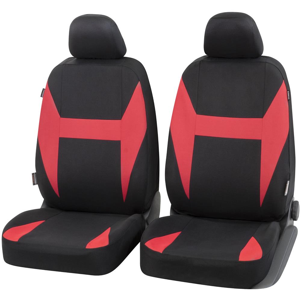Coprisedili Auto Caledon Nero-rosso Per Due Sedili Anteriori - Foto 1
