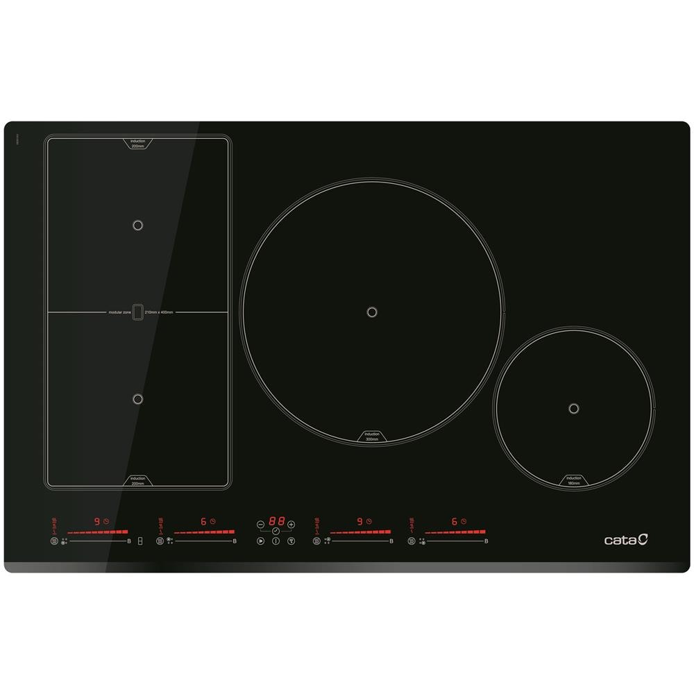 INSB 8021 BK Nero Da incasso 80 cm Piano cottura a induzione 4 Fornello (i) - Foto 5