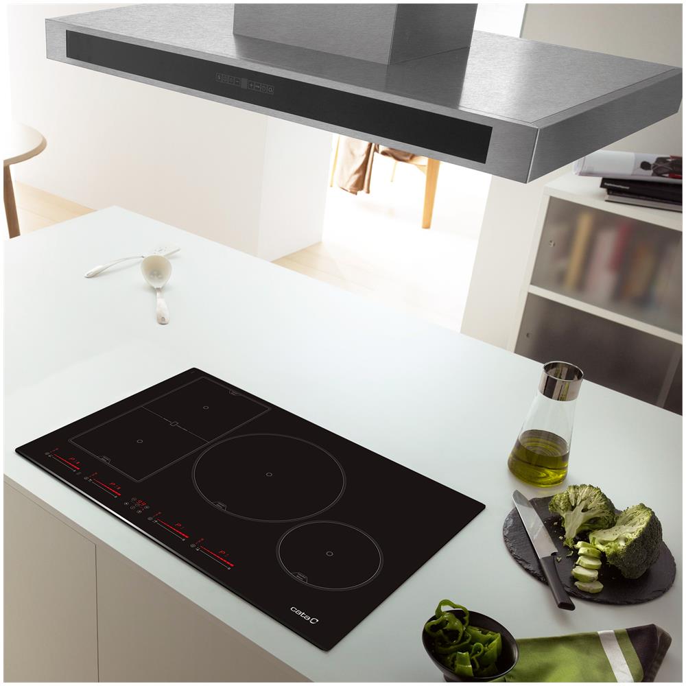 INSB 8021 BK Nero Da incasso 80 cm Piano cottura a induzione 4 Fornello (i) - Foto 2