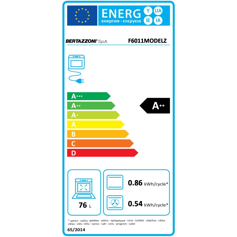 Forno Elettrico da Incasso F6011MODELZ Capacità 76 L Multifunzione Ventilato Potenza 2800 W Colore Grigio - Foto 2
