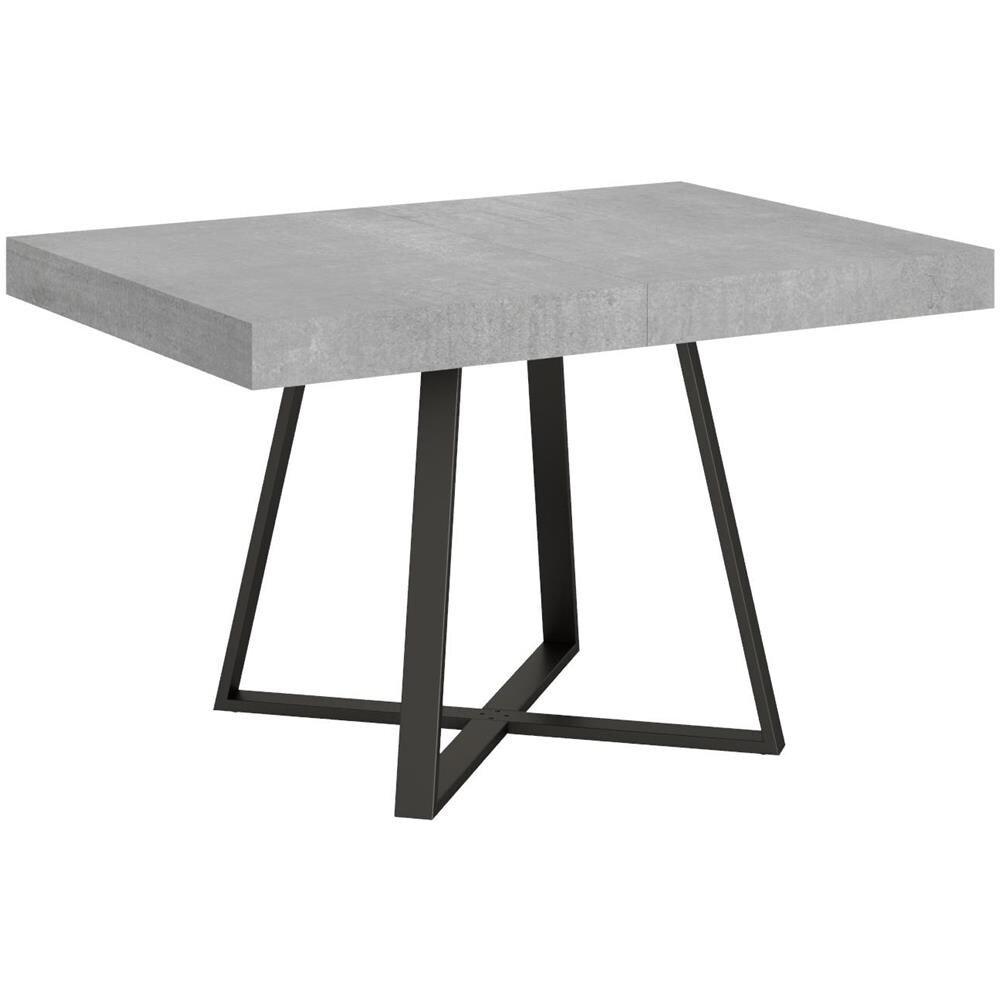 Tavolo allungabile 90x120/380cm Abbraccio cemento gambe antracite - Foto 1